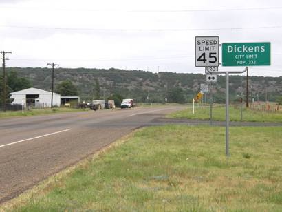 Dickens Tx city limit