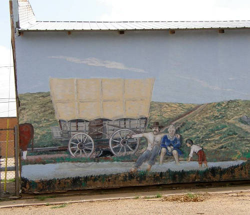 Dimmitt Tx - Wagon Wall Mural