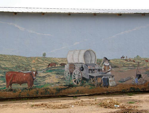Dimmitt Tx - Wagon Wall Mural