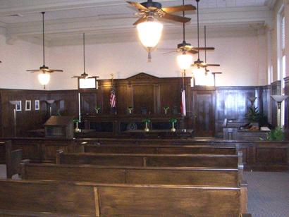 Eastland County Courthouse courtroom, Eastland, Texas 
