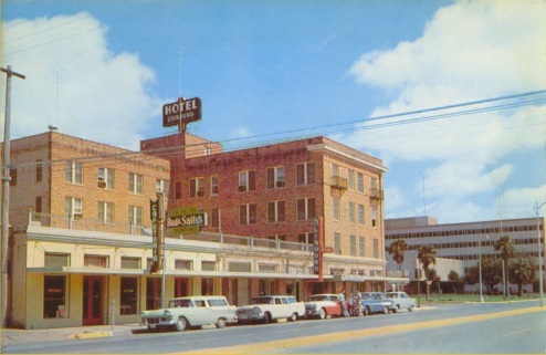 edinburg texas postcards hotel county street closner 1950s showing