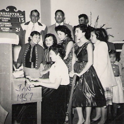 Falfurrias, TX - Bethel Presbyterian Church Choir Rehearsal January 1957