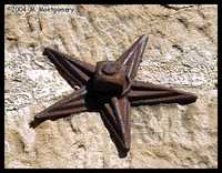 Architectural detail star, Neuhaus Store, Hackberry, Texas