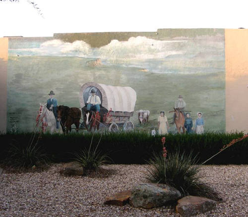 Hale Center Tx Mural - "The Homesteaders"