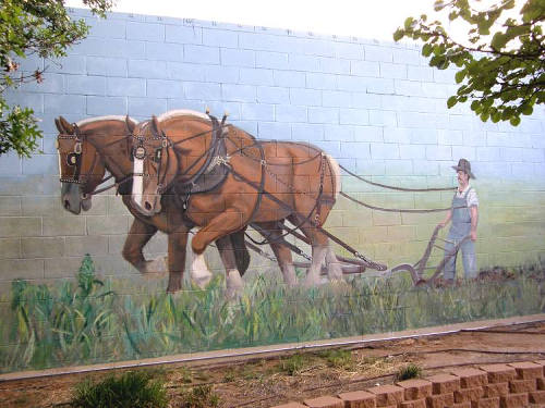 Hale Center Tx Mural - "The Sodbuster"