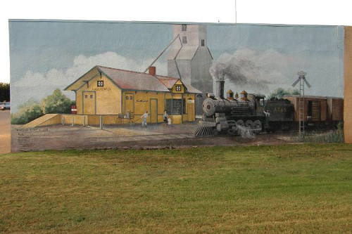 Hale Center Tx Mural - "Whistle Stop"