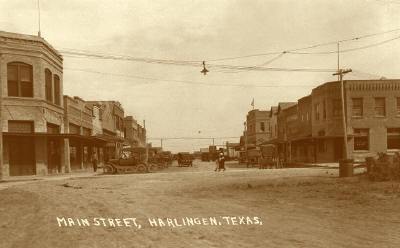 Harlingen, Texas main street  old photo