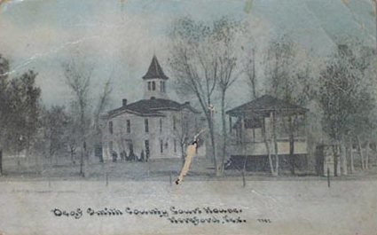 Deaf Smith County Courthouse, Hereford Texas old postcard