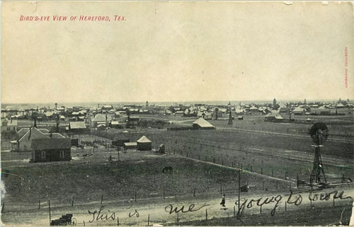 Hereford TXbird's eye view 1907