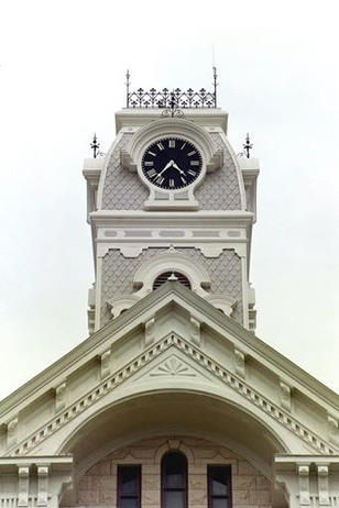 Hill County courthouse clock tower, Hillsboro, Texas