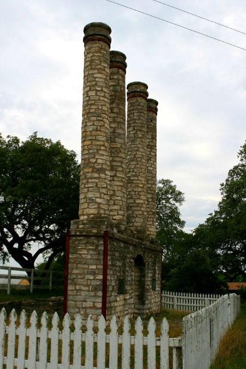 Old Baylor Ruins, columns in Old Baylor Park, Independence Texas