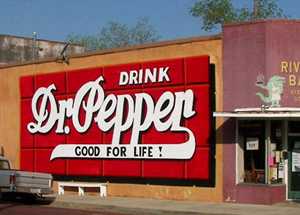 Dr Pepper sign in Jefferson, Texas