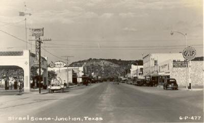 Junction, Texas old photo, street scene