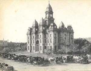 Caldwell County Courthouse,  Lockhart, Texas 1905 old photo