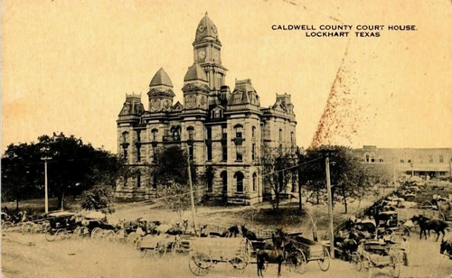 Caldwell County Courthouse,  Lockhart, Texas  old photo