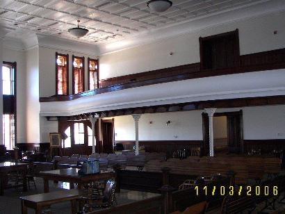 Caldwell County Courthouse courtroom balcony, Lockhart, Texas
