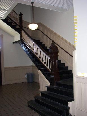 The 1894 Caldwell County Courthouse staircase, Lockhart, Texas