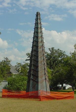 La Grange TX - Church steeple on the ground