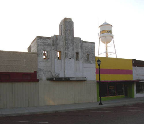 Lamesa Texas old theatre and water tower