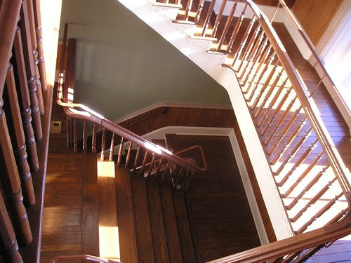 Lampasas County Courthouse staircase,Texas