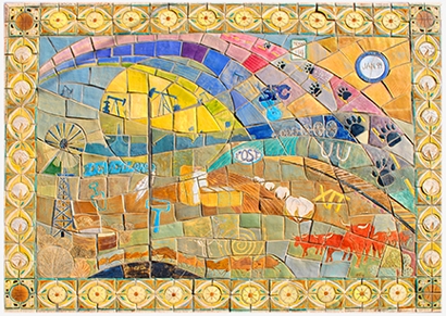 Levelland Tx "Through the Ages" Mosaic Wall