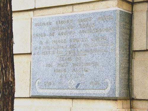 Levelland Tx -  Hockley County Courthouse cornerstone