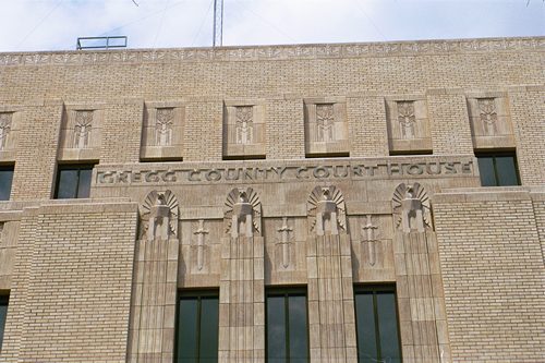 Longview TX Gregg County courthouse architectural detail