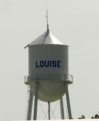 Water tower in Louise, Texas