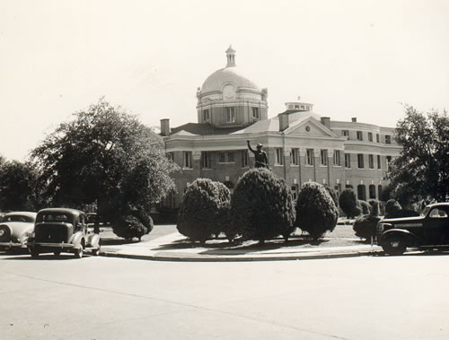 The razed Angelina County courthouse