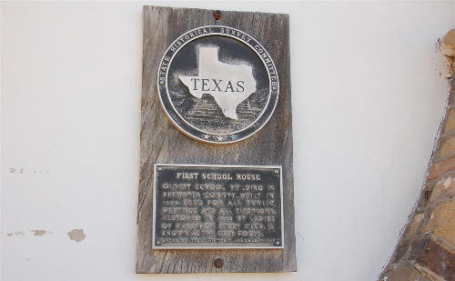 Marathon TX Schoolhouse historical marker