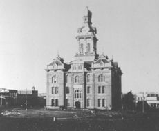 The third Harrison County courthouse in Marshall