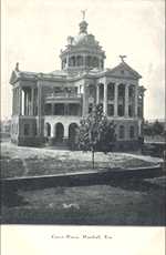 1900 Harrison County courthouse, Marshall , Texas old postcard