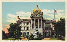 1900 Harrison County courthouse, Marshall , Texas postcard