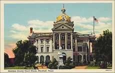 1900 Harrison County courthouse, Marshall , Texas postcard