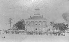 The second Harrison County courthouse in Marshall