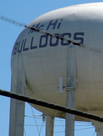 McAllen Texas Bulldogs water tower