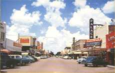 McAllen, Texas street scene showing theatre