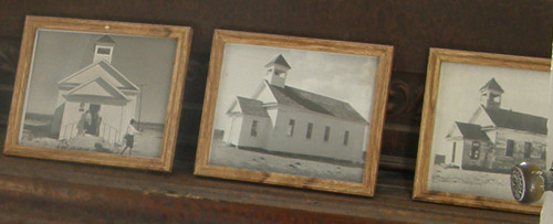 Mentone TX - Church vintage photos in display 