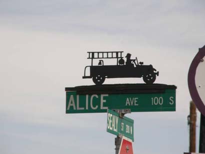 Monahans Tx Alice Avenue Metal St Sign