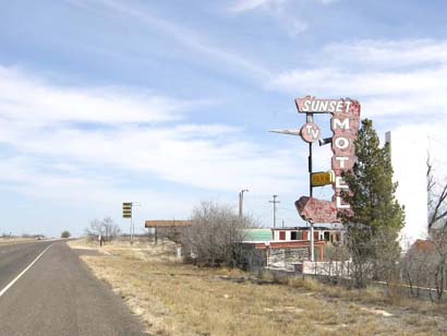 Monahans Tx Sunset Motel Sign