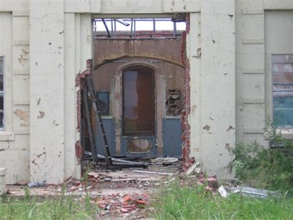 Mozelle School entrance, Texas