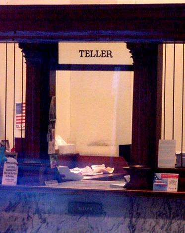 Navasota TX Bank Teller window