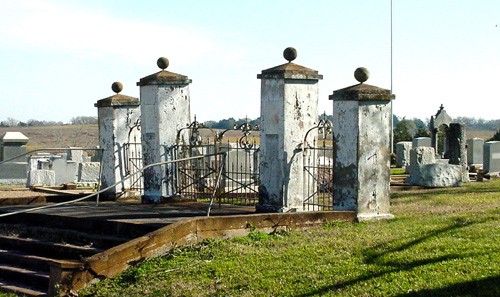 TX - New Ulm Cemetery Gate