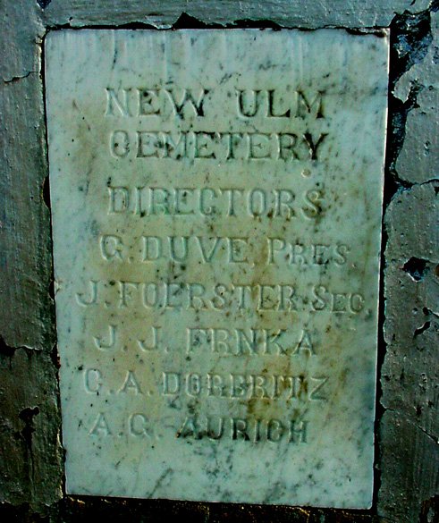 TX - New Ulm Cemetery plaque