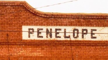 Penelope Texas painted sign