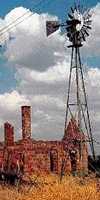 Pontotoc Texas, ruins with windmill