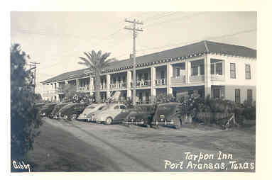 Tarpon Inn, Port Aransas, Texas 1940s old postcard