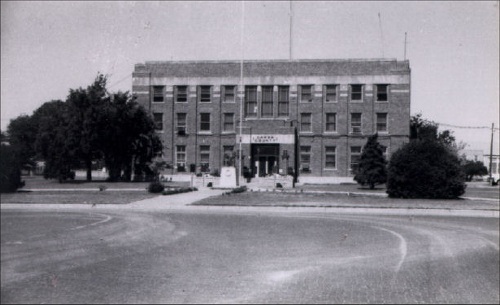 1923 Garza County Courthouse, Post Texas old  postcard