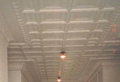 Hardeman County Courthouse pressed tin ceiling, Quanah Tx 