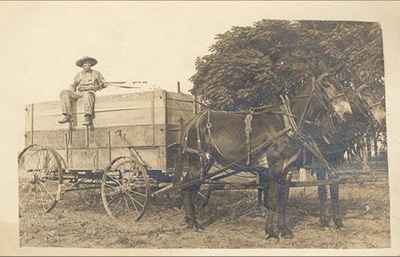 Cotton Wagon, Sealy, Texas 1911
